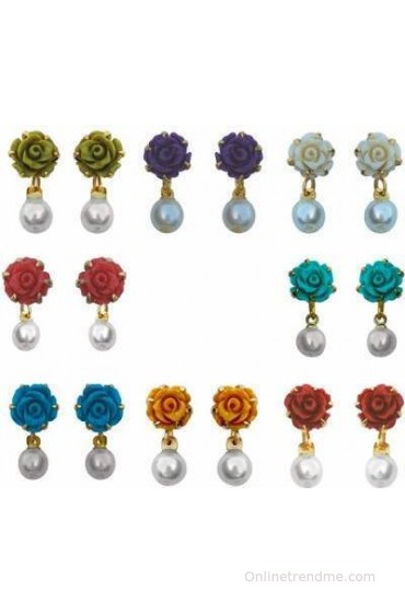 Nisa Pearls Ceramic Earring Set